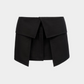 Flap Mini Skirt in Black